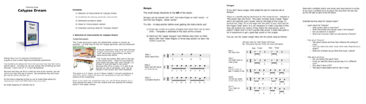 Sample of Teaching Guides included with KT Percussion Music